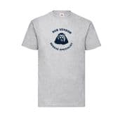 Dub Vendor Reggae Specialist T-Shirt - Round Logo - Grey / Navy in Various Sizes