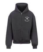 Dub Vendor Zip Up Hooded Sweatshirt - Charcoal  / White Logo (Various Sizes)