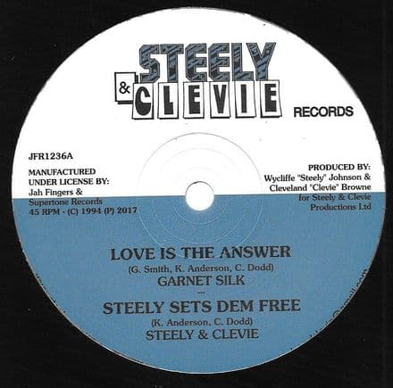 Garnet Silk - Love Is The Answer / A Man In Love (Steely & Clevie / Jah Fingers) 12