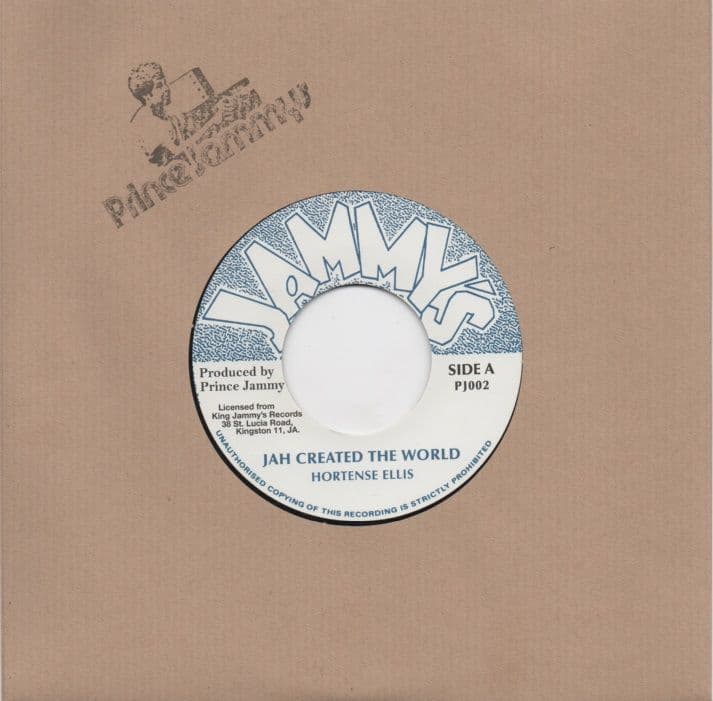 7” Hortense Ellis Jah Created The World / Dreader Dub PJ002 	JAMMYS RECORDS /00080 Hortense Ellis - Jah Created The World / Dreader Dub Jammy s EU 7