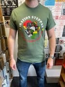 Iration Steppas T-Shirt:  Green w/ Full Colour Logo (Various Sizes)