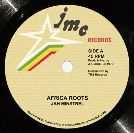Jah Minstrel - Africa Roots / Version (IMC Records/TRS Records) 7
