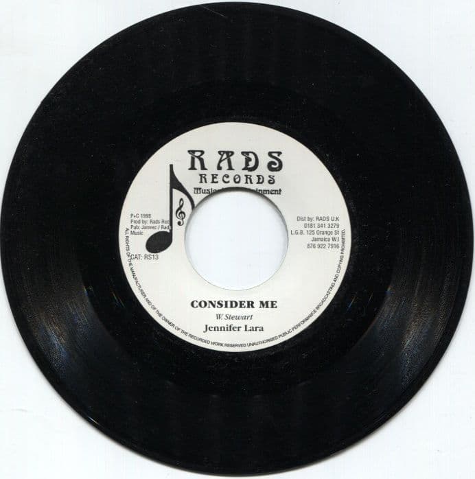 Jennifer Lara - Consider Me / Respect Champion Sound Rad s Records 7