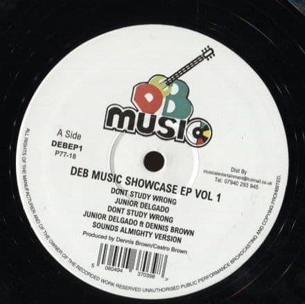 Junior Delgado - Don't Study Wrong / What About The Half  (DEB Music) 12