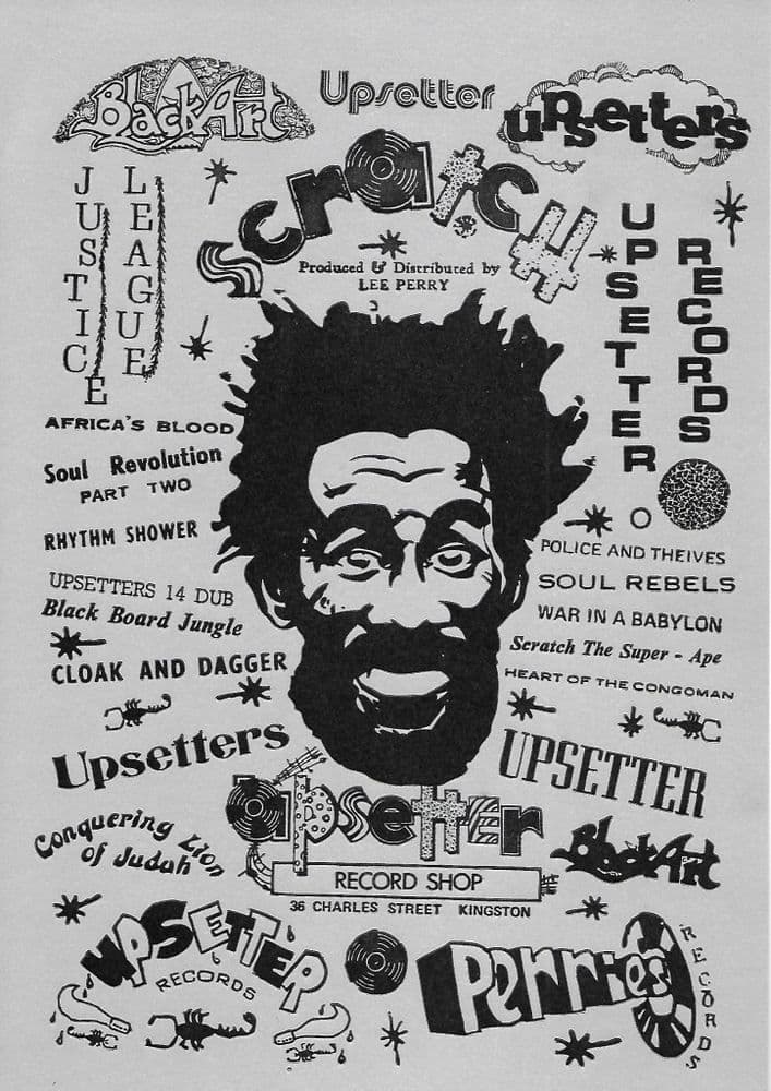 Lee Perry Poster A4 printed on silver card