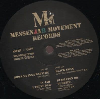 Locks MessenJAH feat King Lorenzo - Down Ya Inna Babylon / Black Swan (MessenJAH movement) 12