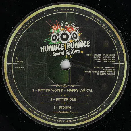 Marky Lyrical - Better World/Dub/Riddim / Dubplate Cut/Dub/Riddim ...