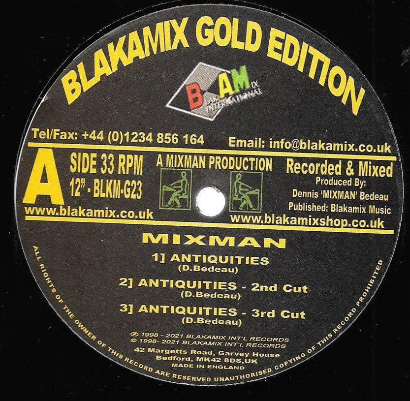 英12” Mixman Antiquities / Falasha Dance BLKM023 Blakamix /00250 Mixman - Antiquities / Falasha Dance Blakamix Gold Edition 12