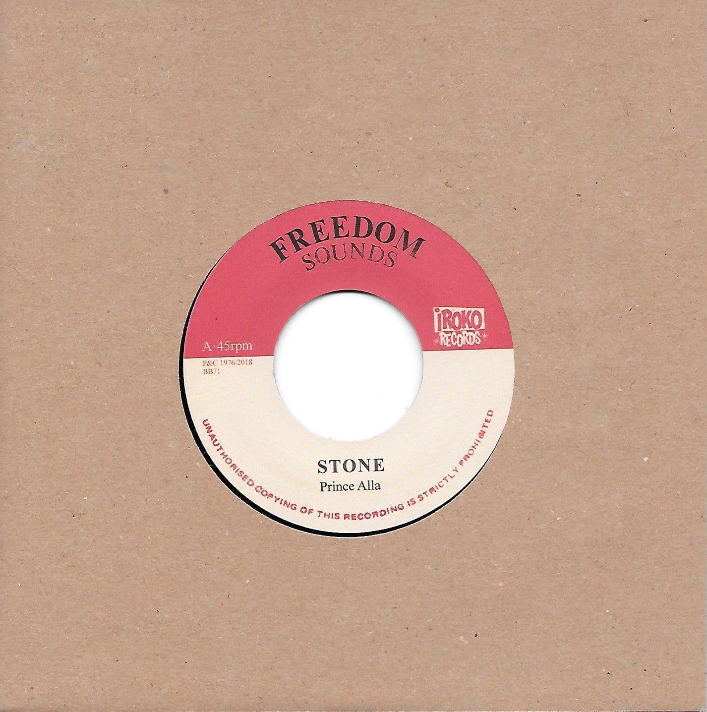 ジャマイカ7” Prine Alla / King Tubby Stone / Great Stone NONE 	FREEDOM SOUNDS /00080 prince-alla-stone-king-tubby-s