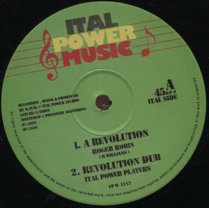 Roger Robin - A Revolution/Ital Power Players - Dub / M.Ital - Jah light/Dub (Ital Power Music) 12