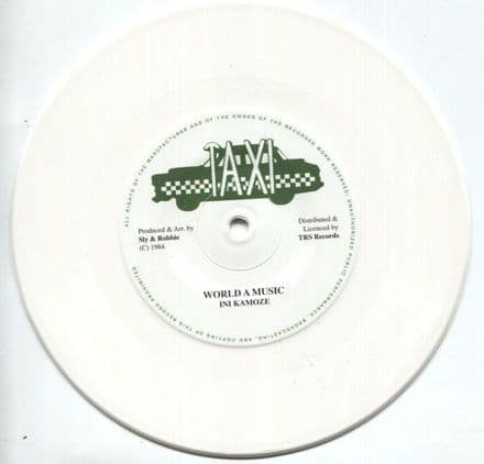 WHITE VINYL Ini Kamoze - World A Music / Version (Taxi/TRS) 7