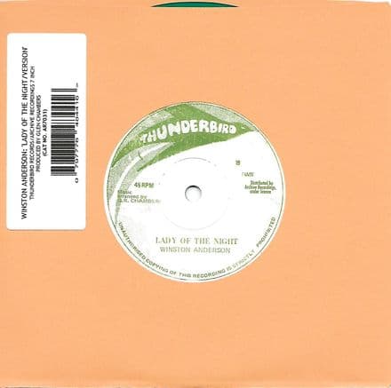 Winston Anderson - Lady Of The Night / Version (Thunderbird / Archive) UK 7
