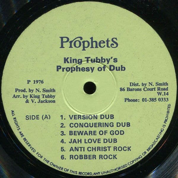 Yabby You King Tubby s Prophesy Of Dub Prophets LP 3 variants