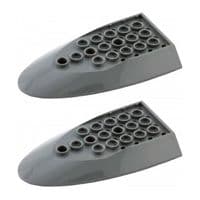 LEGO 2x Aircraft Fuselage Boat Train Bottom 6x10 87611 Dark Bluish Grey ...