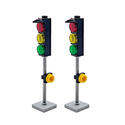 LEGO® 2x Traffic Lights Signals Street Road Pelican Crossing Town Train Gift