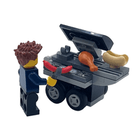 LEGO® BBQ Barbecue Gift Grill & Male Dad Minifigure Food Garden Chef Outdoors Fathers Day Idea