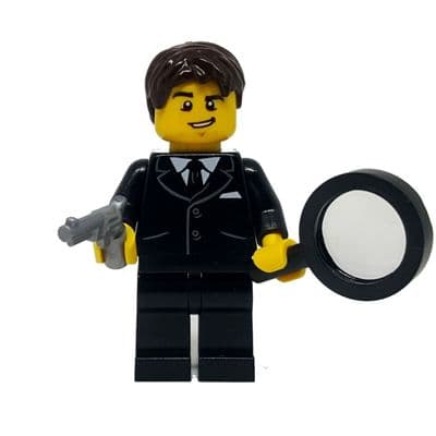 LEGO® British Secret Agent Minifigure James Bond 007 With Gun Pistol & Spy Glass Gift