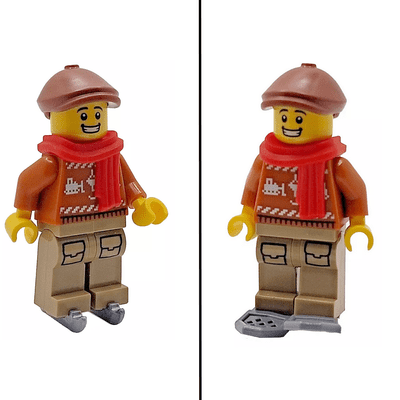 LEGO® Christmas Sweater Male Minifigure + Snow Shoes & Ice Skates Decoration