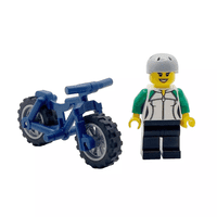 LEGO® Cyclist Gift Mountain Bike BMX Bicycle & Woman Female Minifigure & Helmet Mothers Day Idea