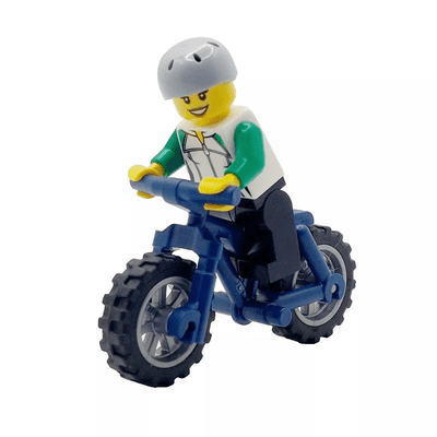LEGO® Cyclist Gift Mountain Bike BMX Bicycle & Woman Female Minifigure & Helmet Mothers Day Idea