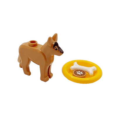 LEGO® Dog Pet With Food Alsatian German Shepherd Minifigure Animal 92586pb01