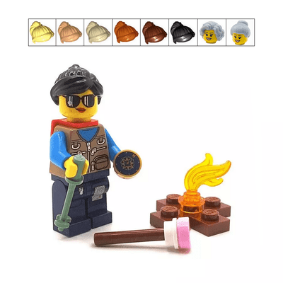LEGO® Female Hiker Rambler Cake Topper Decoration Mountain Hill Walker & Camp Fire Minifigure 2