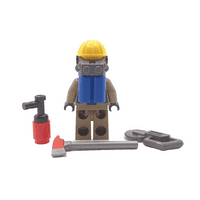 LEGO® Fire Fighter Cake Topper Decoration Female Firewoman & Accessories