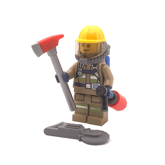 LEGO® Fire Fighter Cake Topper Decoration Male Fireman With Accessories