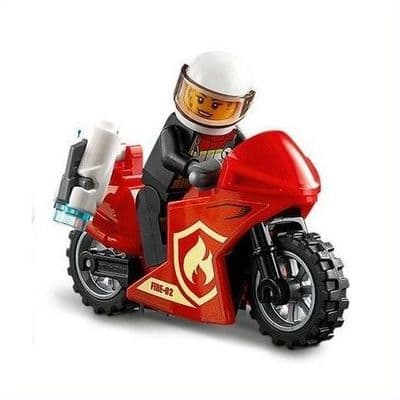 LEGO® Fire Station Motorcycle And Firefighter Minifigure & Water Blaster Gift