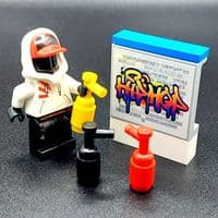 LEGO® Graffiti Artist Gift Mysterious Hooded Masked Urban Street Art Minifigure Banksy Fathers Day