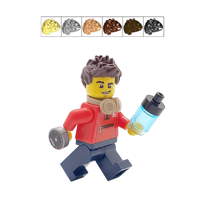 LEGO® Jogger Cake Topper Decoration Male Runner & Fitness Watch Headset