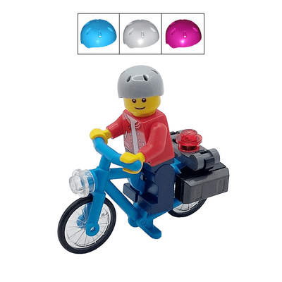LEGO® Male Cyclist Cake Topper Decoration Bicycle Bike & Panniers Minifigure