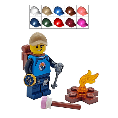 LEGO® Male Hiker Rambler Cake Topper Decoration Mountain Hill Walker & Camp Fire Minifigure 1
