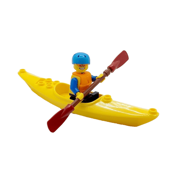 LEGO® Male Kayaker Cake Topper Decoration Kayak / Canoe Boat And Man Canoeist Water Sports