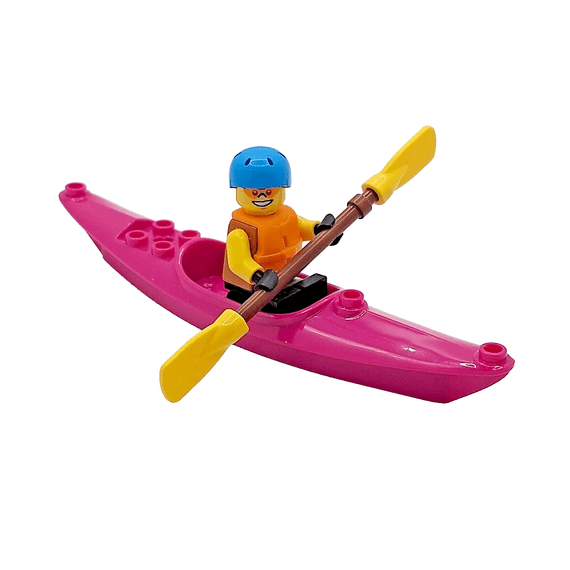 LEGO® Male Kayaker Cake Topper Decoration Kayak / Canoe Boat And Man Canoeist Water Sports 2