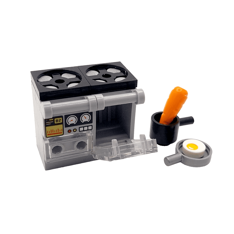 LEGO Minifigure Double Oven Rayburn AGA Food & Saucepans Kitchen Furniture