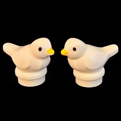 LEGO® Pack Of 2 Dove Birds Cute Animal Minifigures 41835pb01 Train Town Gift