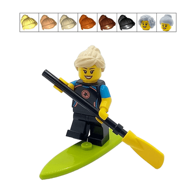 LEGO® Paddle Boarder Cake Topper Decoration Female With Oar And Surf Board Water Sports