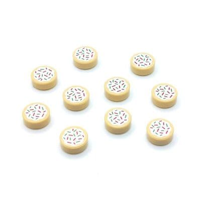 LEGO® Parts 10x Cookie Sprinkles Biscuit 1x1 Minifigure Food Tile 98138pb256