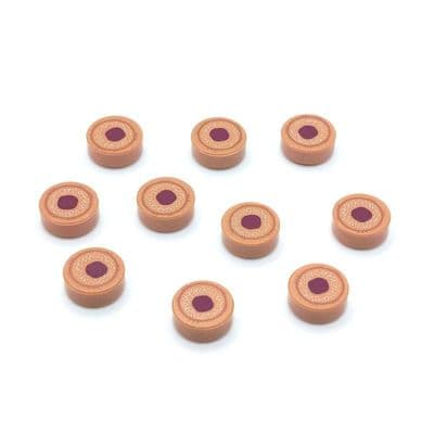 LEGO® Parts 10x Jam Cookie Biscuit 1x1 Minifigure Food Tile 98138pb057