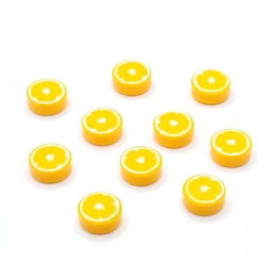 LEGO® Parts 10x Orange Fruit Slice 1x1 Minifigure Food Tiles 98138pb262