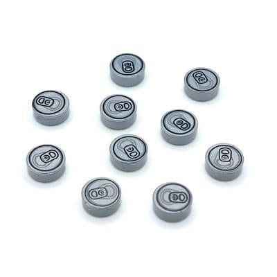 LEGO® Parts 10x Soda Can Top Ring Pull 1x1 Minifigure Food Tiles 98138pb033