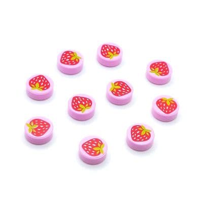 LEGO® Parts 10x Strawberry Fruit 1x1 Minifigure Food Tiles 98138pb015