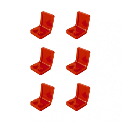 LEGO® Parts 6x Minifigure Utensil Red Seat 2x2 Train Carriage Chair 4079