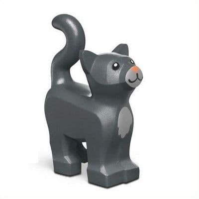 LEGO® Pet Cat Animal Minifigure Grey Standing 13786pb09 Gift