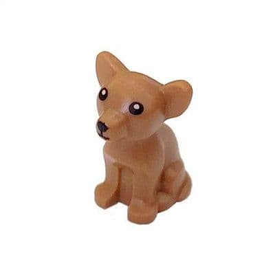 LEGO® Pet Chihuahua Dog Animal Minifigure Sitting Medium Nougat 12888pb01 Gift