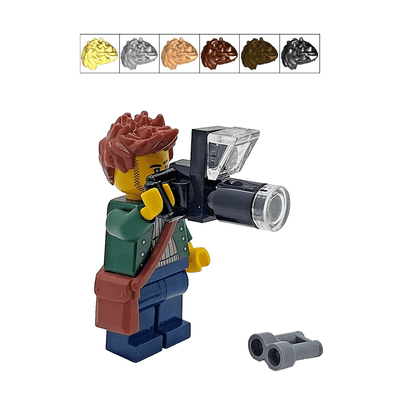 LEGO® Photographer Gift Male Minifigure & Camera Bird Watcher Photography Dad Fathers Day Idea A