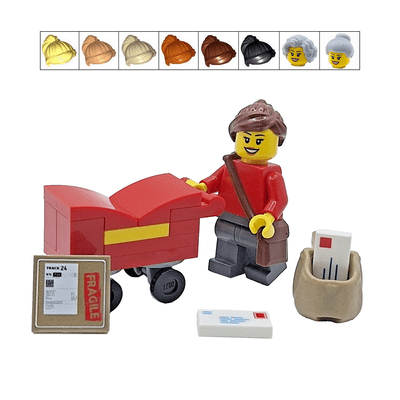 LEGO® Post Woman Cake Topper Decoration Female Postie Postal Mail Worker