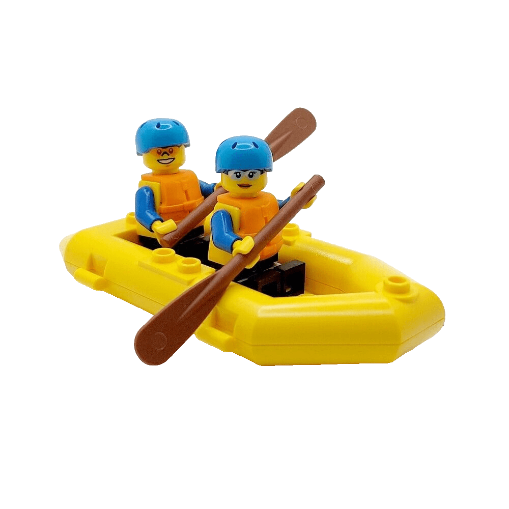 LEGO Rafting Gift Boat White Water Raft Kayak Male & Female Minifigures ...