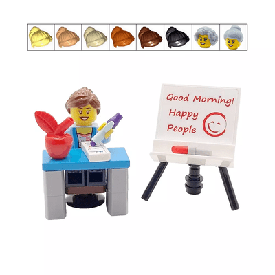 LEGO® School Teacher Female Cake Topper Decoration College Lecturer Minifigure Set